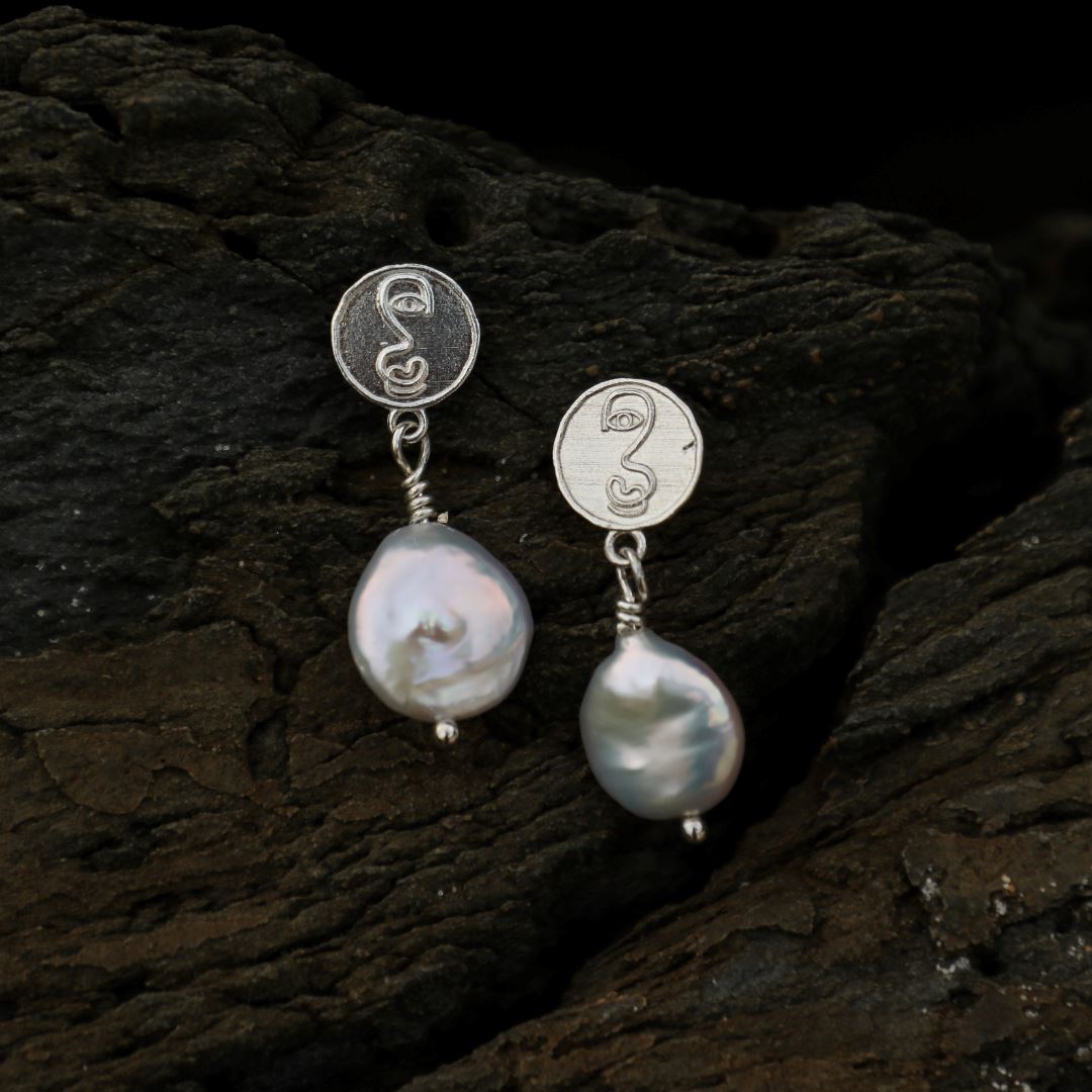 Francoise Pearl Drop Earrings Necklace Elso Jewellery