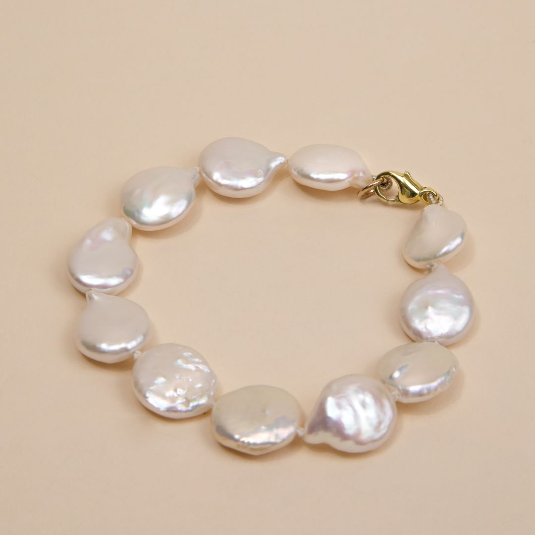 Irene Coin Pearl Bracelet Bracelet Elso Jewellery