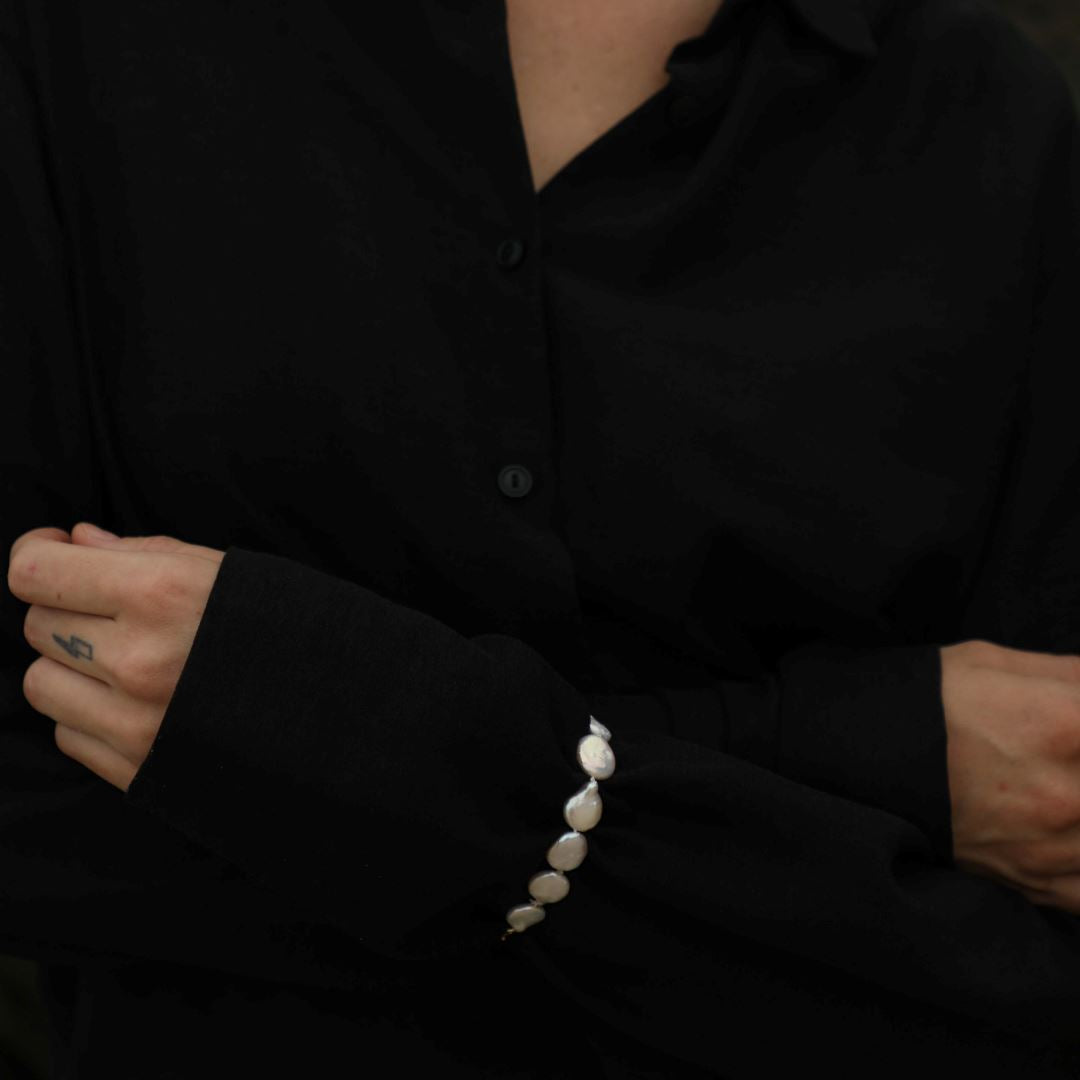 Irene Coin Pearl Bracelet Bracelet Elso Jewellery