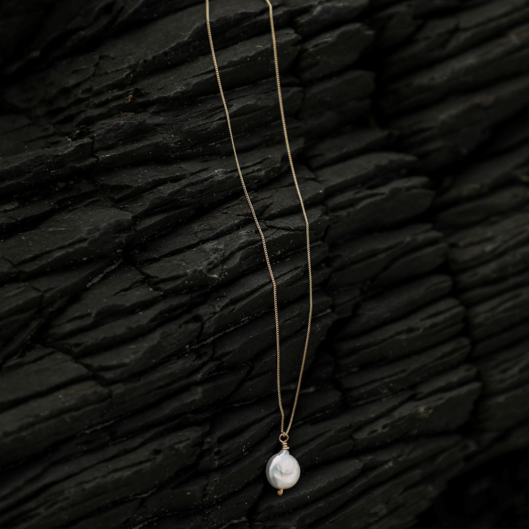 Irene Coin Pearl Necklace Necklace Elso Jewellery