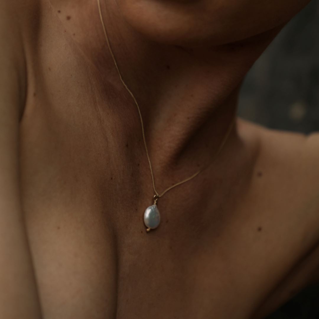 Irene Coin Pearl Necklace Necklace Elso Jewellery