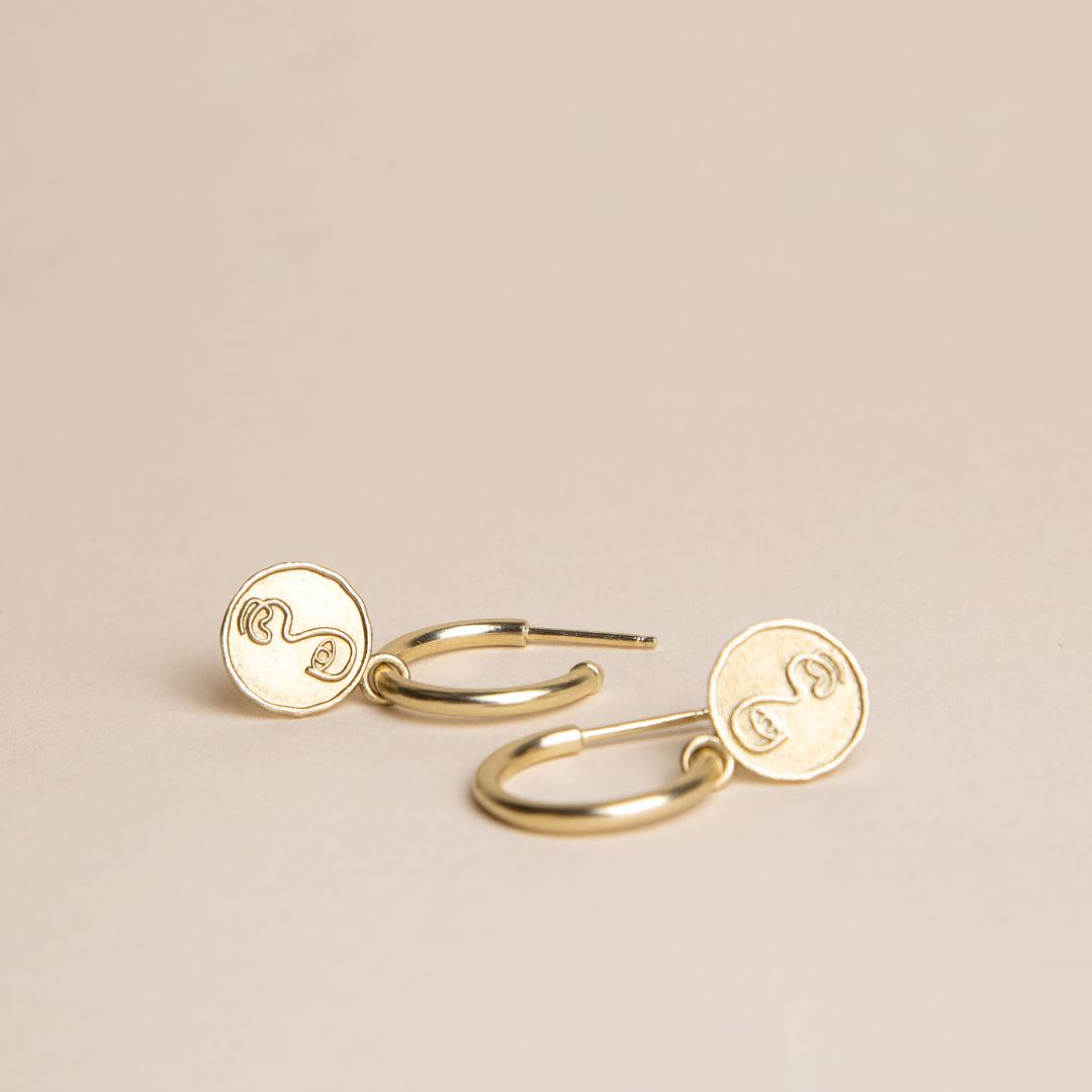 Mini Francoise Hoops Earrings Elso Jewellery 9ct Gold