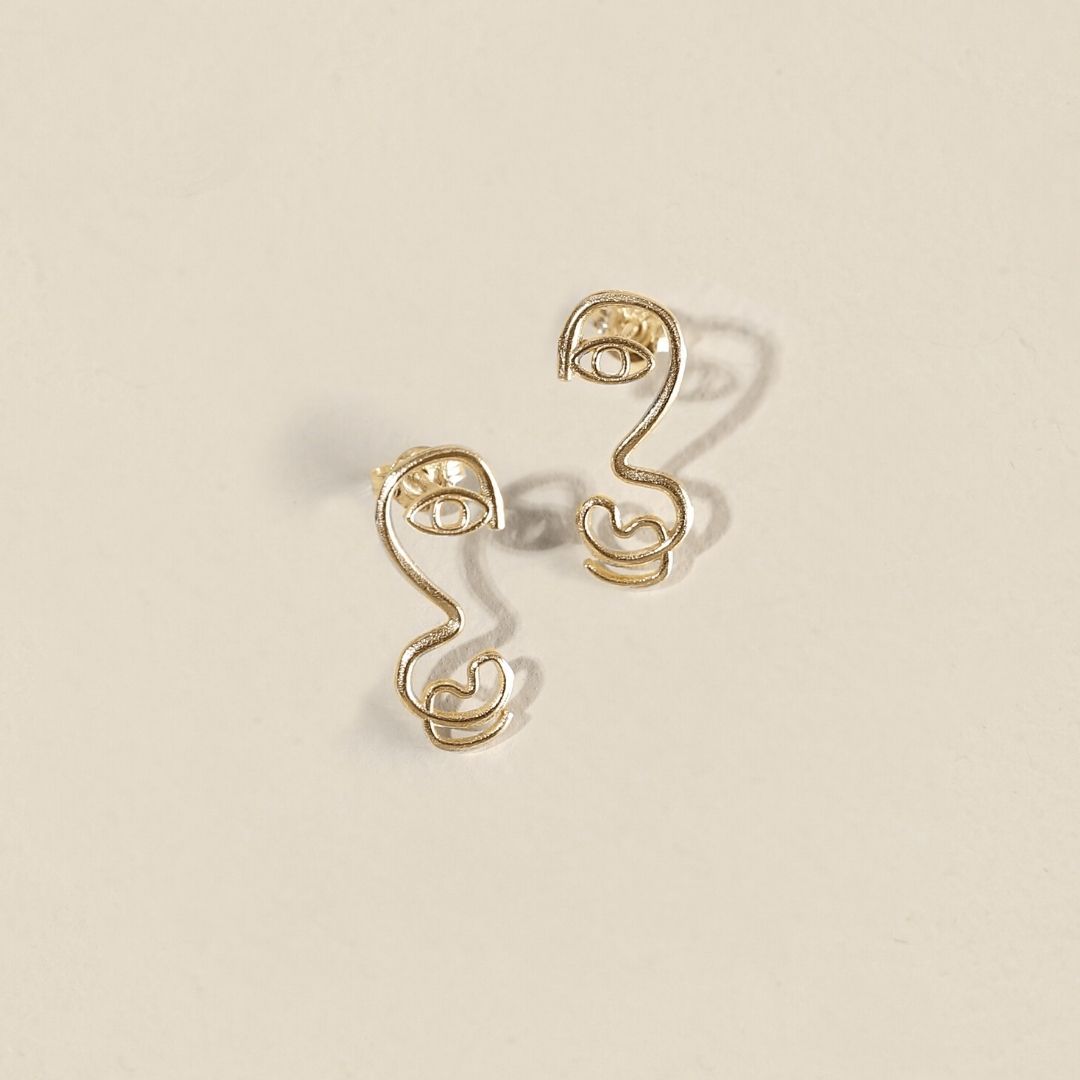 Solid 9ct Gold Dora Earrings Earrings Elso Jewellery