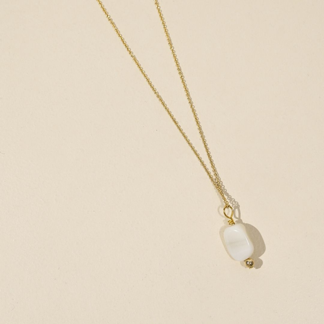 Solid 9ct Gold Madeleine Opal Necklace Elso Jewellery