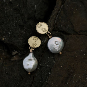 Francoise Pearl Drop Earrings Necklace Elso Jewellery 