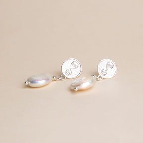 Francoise Pearl Drop Earrings Necklace Elso Jewellery Sterling Silver 