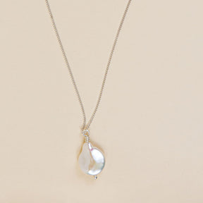 Irene Coin Pearl Necklace Necklace Elso Jewellery Sterling Silver 