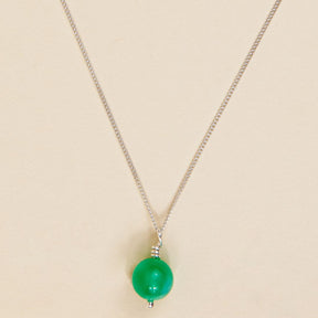 Olga Chrysoprase Necklace Necklace Elso Jewellery Sterling Silver 